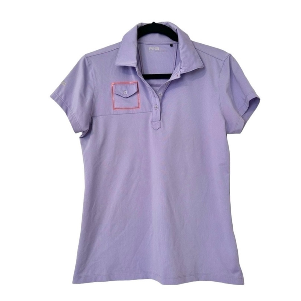 PNG Performance Short Sleeve Golf Polo Shirt Womens Medium Purple